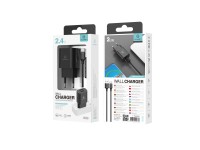Techancy 2-USB Black Wall Charger TA2791.5V-2.4A Charging, 1m USB-Type-C Cable Set, Supports USB-C M Techancy 2-USB Black Wall Charger TA2791.5V-2.4A Charging, 1m USB-Type-C Cable Set, Supports USB-C M