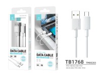 Techancy USB Type-C Data Cable, White, TB1768, 1m Length, Supports 3A Current and 480Mbps Data Trans Techancy USB Type-C Data Cable, White, TB1768, 1m Length, Supports 3A Current and 480Mbps Data Trans