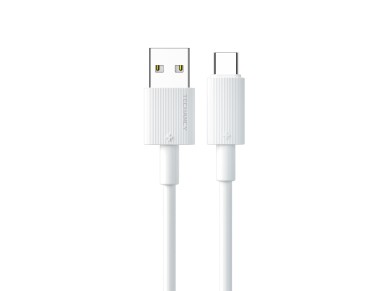 Techancy Cabo De Dados Usb Tipo C Branco TB1768, Comprimento 1m Suporta Corrente 3A E Transfer�ncia 