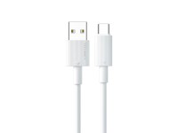 Techancy Cabo De Dados Usb Tipo C Branco TB1768, Comprimento 1m Suporta Corrente 3A E Transfer�ncia 