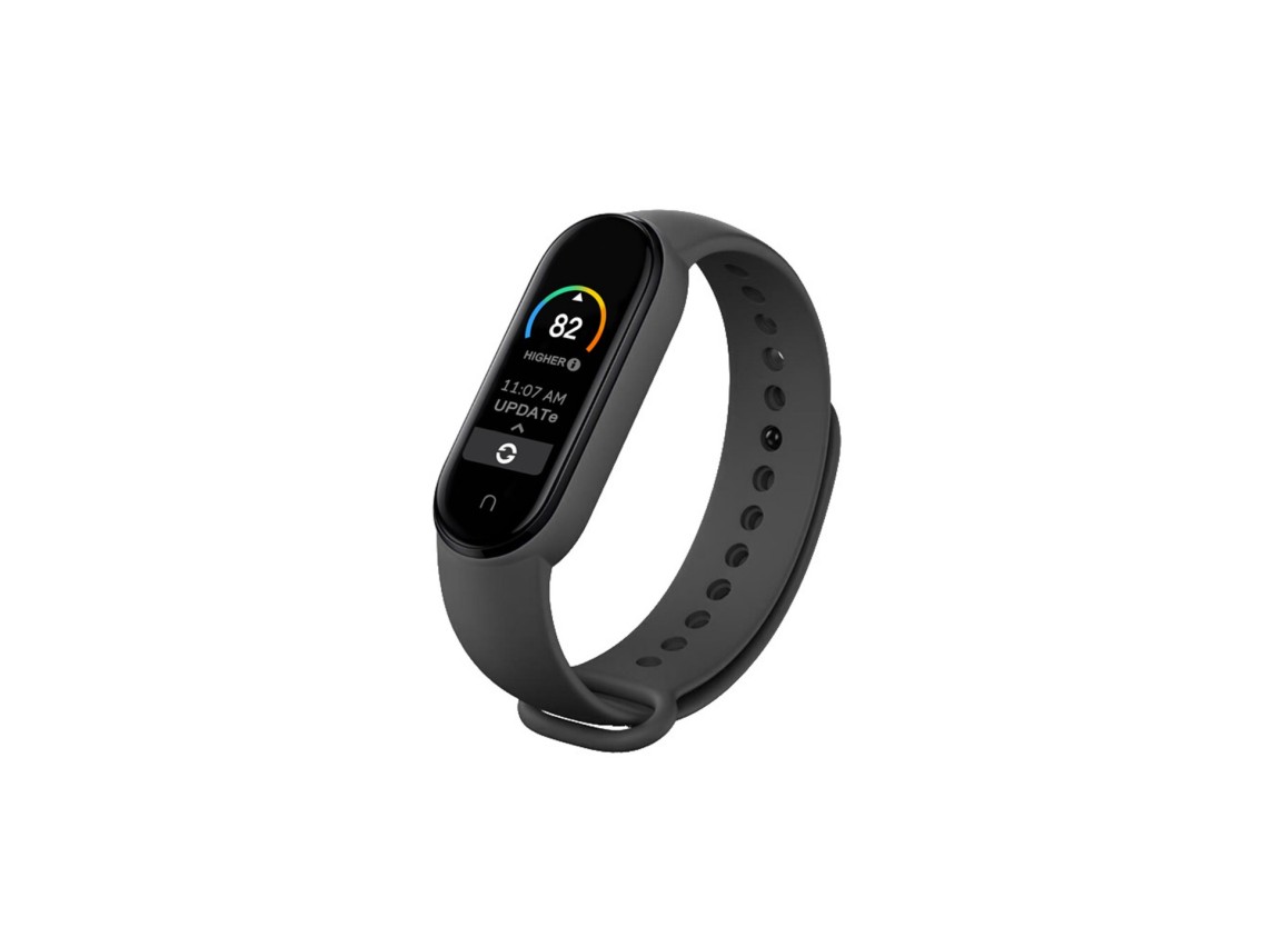 Techancy Pulseira De Silicone Preta KC2104, Compat�vel Com A Mi3/4 Smart Band, Material De Silicone,
