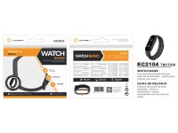 Techancy Black Silicone Wristband KC2104, Compatible with Mi3/4 Smart Band, Made of Silicone, Soft a