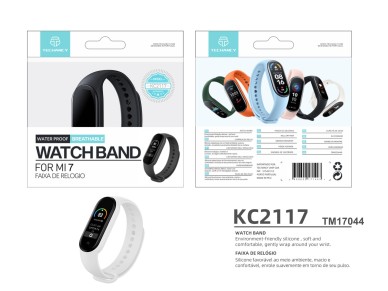 Techancy White Silicone Wristband KC2107, Compatible with Mi7 Smart Band, Made of Silicone, Soft and Techancy White Silicone Wristband KC2107, Compatible with Mi7 Smart Band, Made of Silicone, Soft and