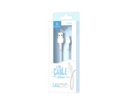 Techancy USB-Lightning Data Cable White TB1660, Macaron 2.4a Fast Charging, 1.2m Length, Compatible 