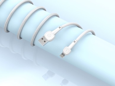 Cable de datos USB-Lightning Techancy blanco TB1660, color macarrón, carga rápida de 2,4 A, 1,2 m de Cable de datos USB-Lightning Techancy blanco TB1660, color macarrón, carga rápida de 2,4 A, 1,2 m de