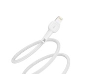 Techancy USB-Lightning Data Cable White TB1660, Macaron 2.4a Fast Charging, 1.2m Length, Compatible 