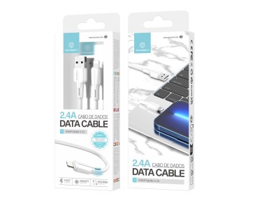 Techancy USB-Lightning Data Cable White 1M TB1659, 2.4A Fast Charging, Supports Data Transmission, P