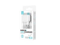 Cargador rápido blanco Techancy TA2813 de 43 W, con dos puertos PD y USB, cable USB-C a USB-C de 1 m Cargador rápido blanco Techancy TA2813 de 43 W, con dos puertos PD y USB, cable USB-C a USB-C de 1 m
