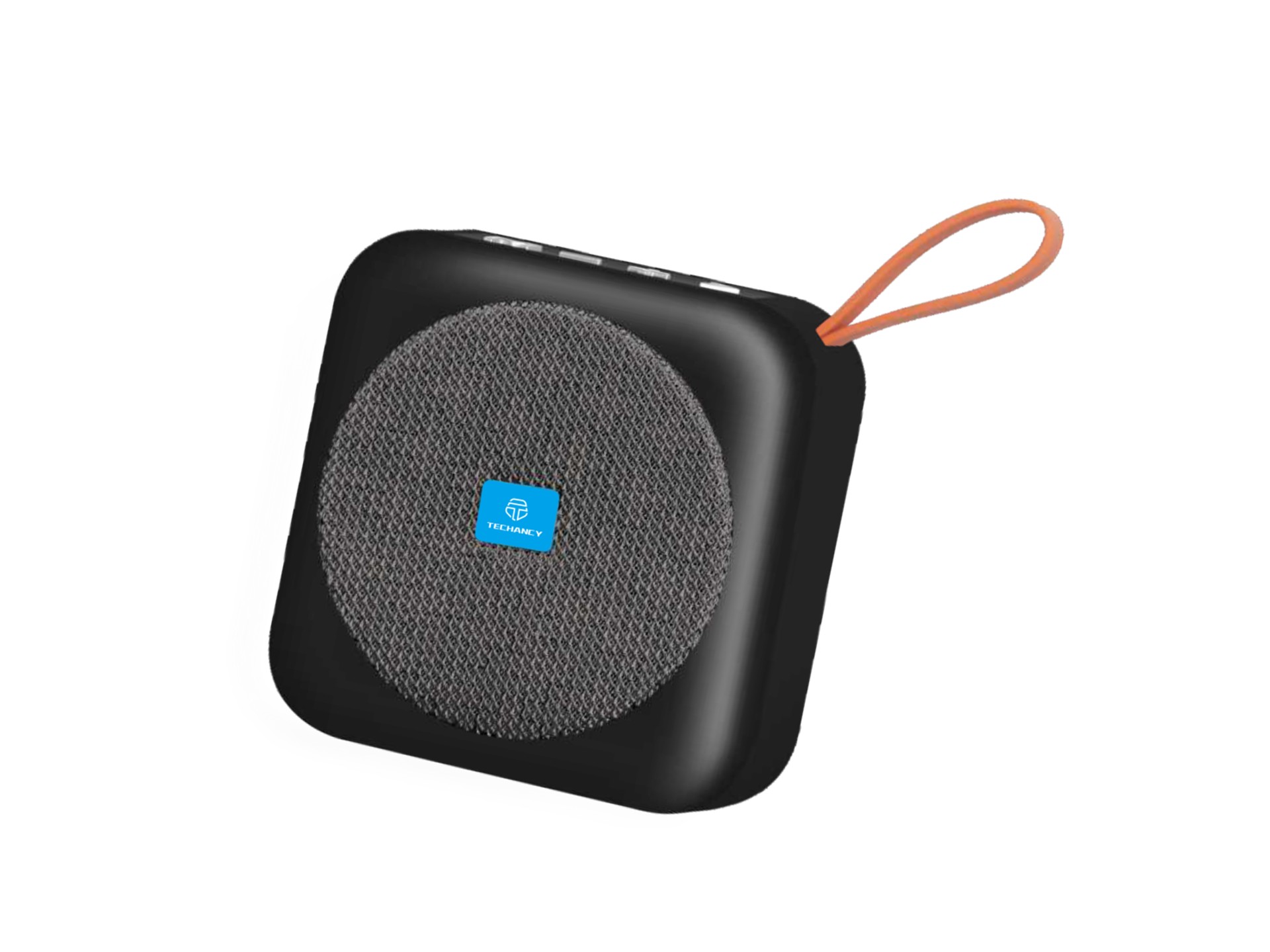 Altavoz Bluetooth Techancy TH2622 negro, tamaño portátil y compacto, compatible con TF/FM/USB/TWS, s