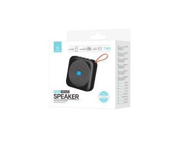 Altavoz Bluetooth Techancy TH2622 negro, tama�o port�til y compacto, compatible con TF/FM/USB/TWS, s