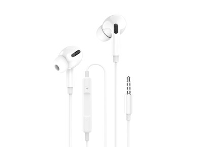 Techancy Auricular Com Fios Branco TD8036 , Microfone Integrado, 3,5 Mm, Compat�vel Com Smartphones 