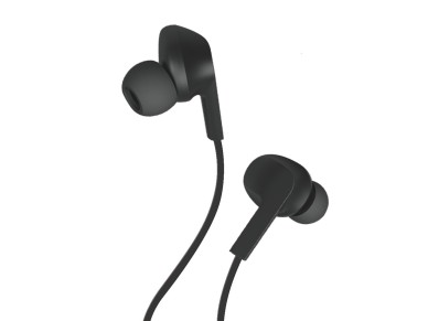 Techancy Auricular Com Fios Preto TD8022 , Microfone Integrado, 3,5 Mm, Compat�vel Com Smartphones E