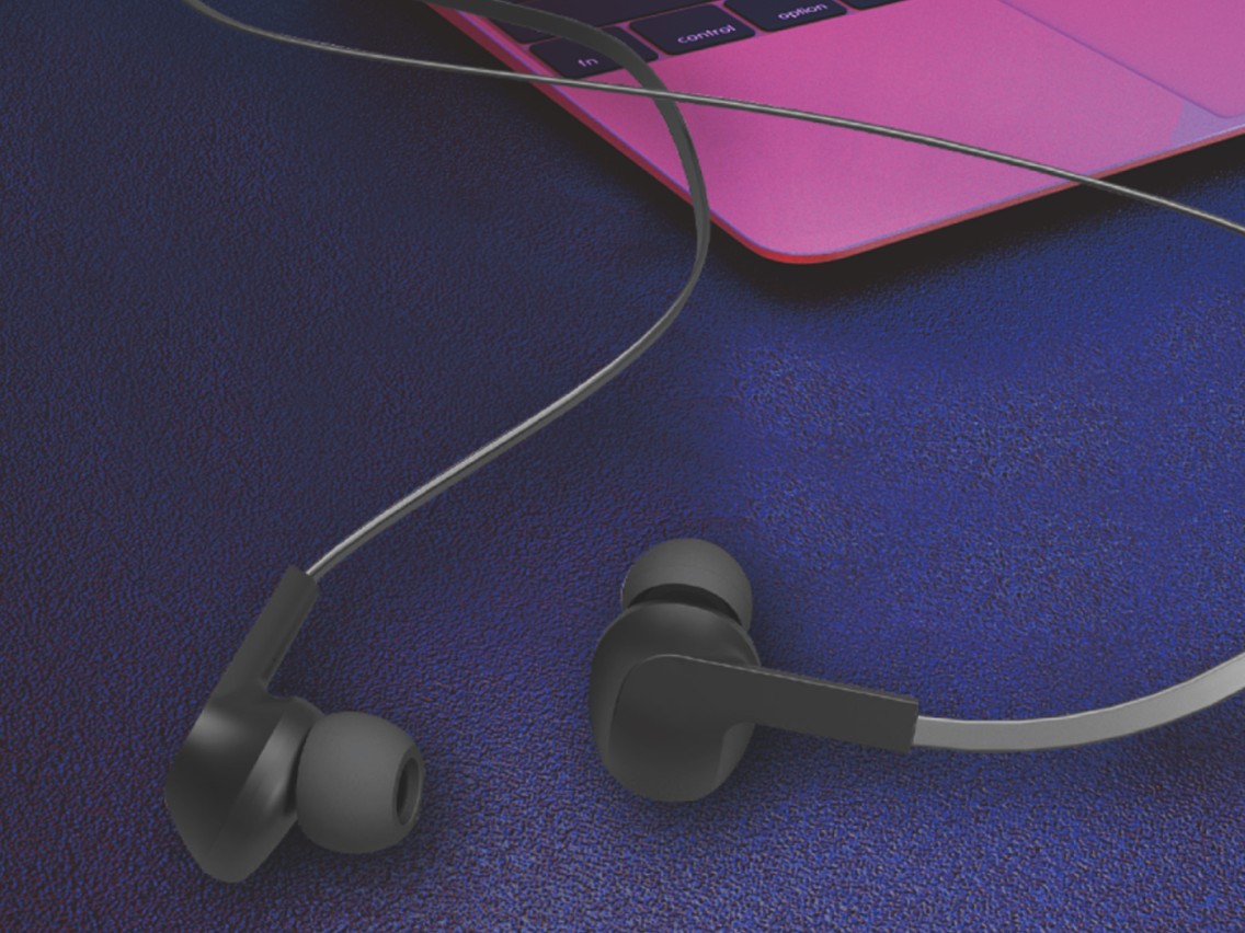 Techancy Auricular Com Fios Preto TD8022 , Microfone Integrado, 3,5 Mm, Compatível Com Smartphones E