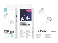 Auriculares con cable Techancy TD8022 blancos, micrófono integrado de 3,5 mm, compatibles con smartp Auriculares con cable Techancy TD8022 blancos, micrófono integrado de 3,5 mm, compatibles con smartp