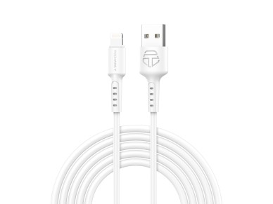 Techancy White Data Cable TB1628, USB to Lightning Fast Charging Cable, 3M/2.4A, Compatible with iPh