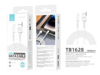 Techancy White Data Cable TB1628, USB to Lightning Fast Charging Cable, 3M/2.4A, Compatible with iPh Techancy White Data Cable TB1628, USB to Lightning Fast Charging Cable, 3M/2.4A, Compatible with iPh