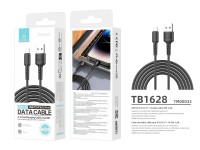 Techancy Cabo De Dados Preto TB1628, Cabo De Carregamento Rápido Usb Para Lightning, 3 M/2,4 A, Comp Techancy Cabo De Dados Preto TB1628, Cabo De Carregamento Rápido Usb Para Lightning, 3 M/2,4 A, Comp