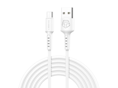 Cable de datos Techancy TB1629 blanco, cable de carga r�pida USB a micro USB, 3 m/2,4 A, compatible 