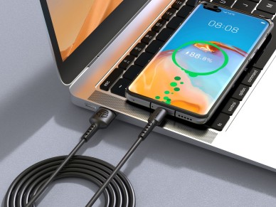 Techancy TB1630 Black Data Cable, USB to Type-C Fast Charging Cable, 3m/2.4A, Compatible with USB-C Techancy TB1630 Black Data Cable, USB to Type-C Fast Charging Cable, 3m/2.4A, Compatible with USB-C