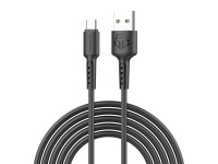 Techancy TB1630 Black Data Cable, USB to Type-C Fast Charging Cable, 3m/2.4A, Compatible with USB-C 
