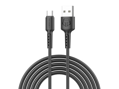 Techancy TB1630 Black Data Cable, USB to Type-C Fast Charging Cable, 3m/2.4A, Compatible with USB-C Techancy TB1630 Black Data Cable, USB to Type-C Fast Charging Cable, 3m/2.4A, Compatible with USB-C