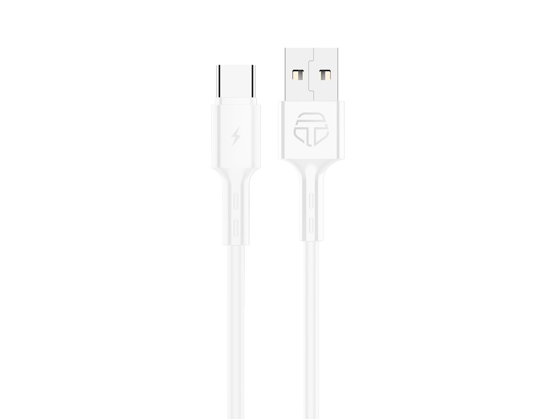 Techancy USB Type-C Data Cable, TB1738 1M, 2.4A Fast Charging, Data Transfer, White