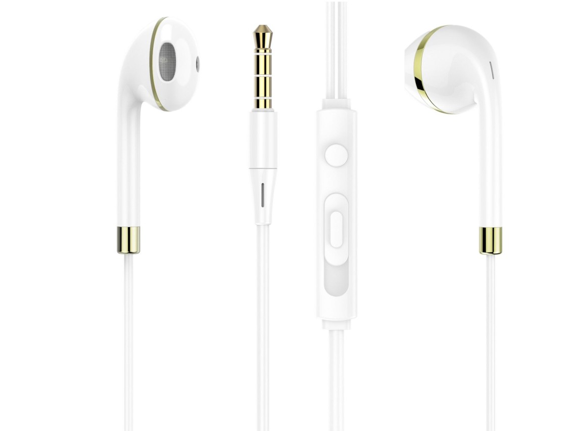 Techancy Fone de ouvido com fio TD8023, plugue 3,5 mm, controle no fio, microfone HD, cabo 1,2m