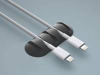 Soporte para cables Techancy, TZ6294, 2 unidades, organizador de cables, naranja + rosa