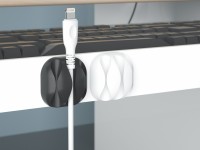 Techancy TZ6293 Cable Support, 4-Pack, Cable Organizer, Black & White Techancy TZ6293 Cable Support, 4-Pack, Cable Organizer, Black & White