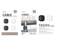 Techancy TZ6293 Cable Support, 4-Pack, Cable Organizer, Black & White Techancy TZ6293 Cable Support, 4-Pack, Cable Organizer, Black & White