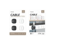 Techancy TZ6293 Cable Support, 4-Pack, Cable Organizer, Black & White Techancy TZ6293 Cable Support, 4-Pack, Cable Organizer, Black & White