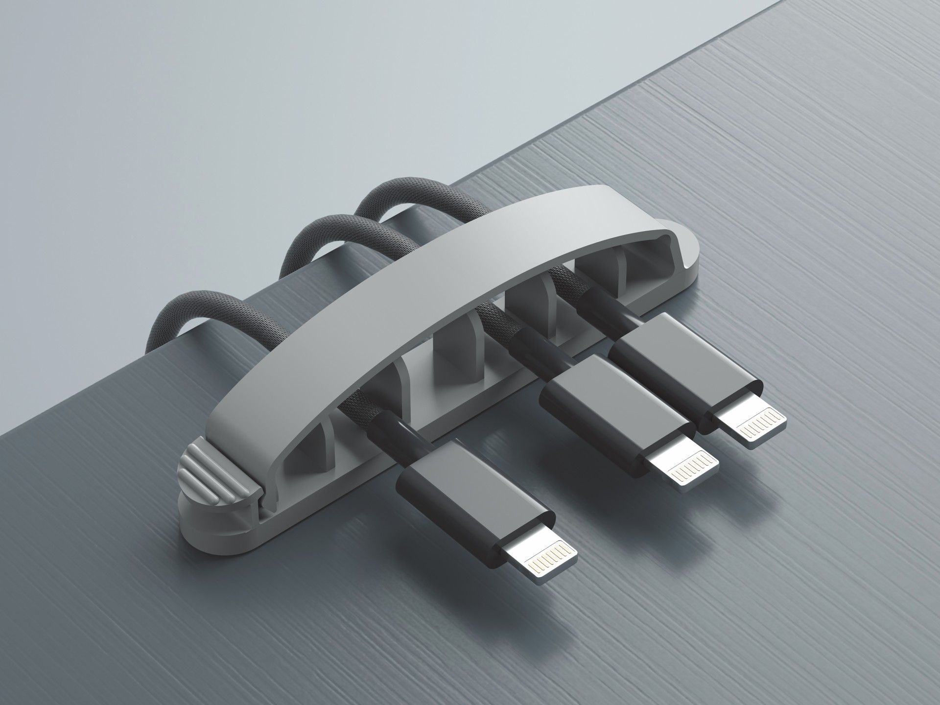 Soporte para bridas Techancy, TZ6291, paquete de 3, fácil de abrir y cerrar para guardar cables, gri