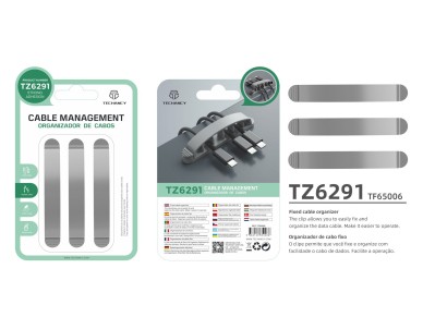 Techancy cable tie holder, TZ6291, pack of 3, easy to open and close for cable storage, grey.
