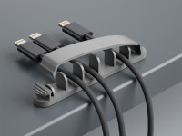 Soporte para bridas Techancy, TZ6291, paquete de 3, fácil de abrir y cerrar para guardar cables, gri Soporte para bridas Techancy, TZ6291, paquete de 3, fácil de abrir y cerrar para guardar cables, gri