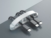 Suporte para cabos Techancy, TZ6291, embalagem com 3 unidades, prático para abrir e fechar para guar Suporte para cabos Techancy, TZ6291, embalagem com 3 unidades, prático para abrir e fechar para guar