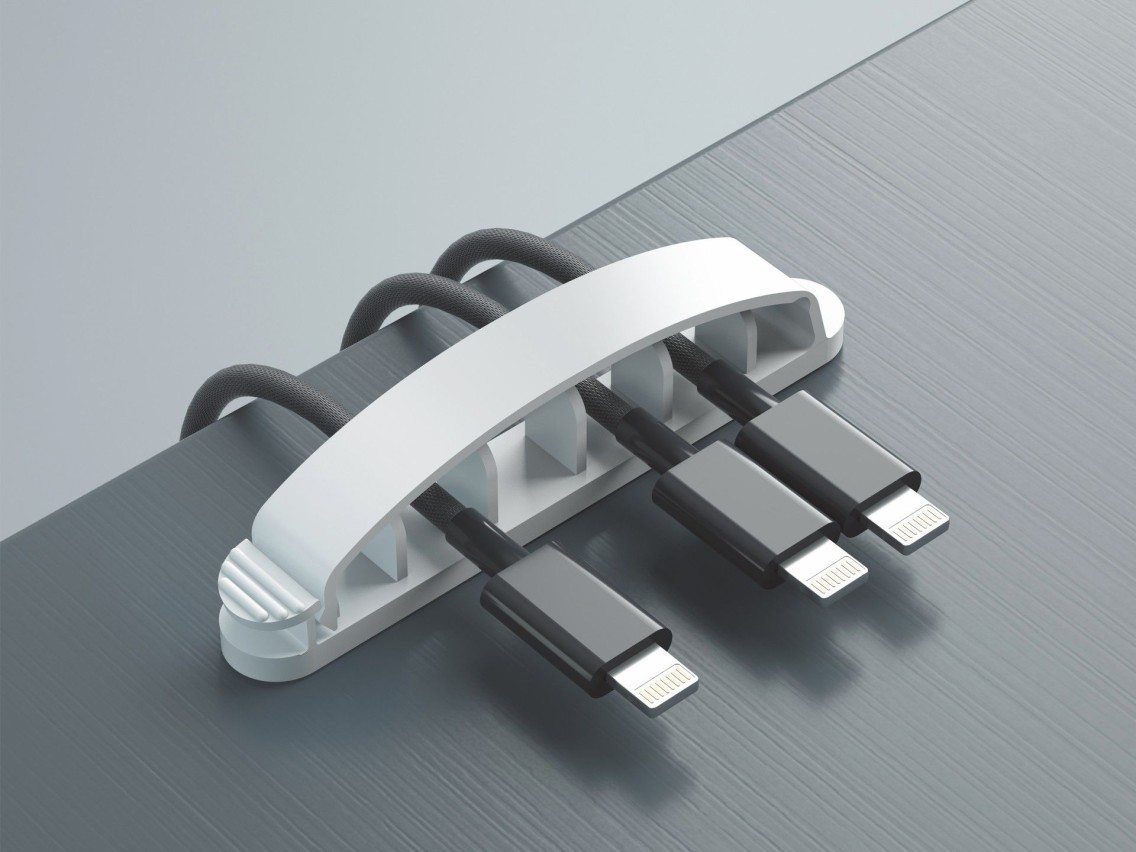 Techancy cable holder, TZ6291, pack of 3, easy to open and close for cable storage, white.