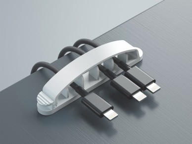 Techancy cable holder, TZ6291, pack of 3, easy to open and close for cable storage, white.