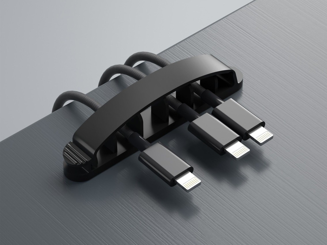 Techancy cable holder, TZ6291, pack of 3, easy to open and close for cable storage, black.