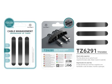 Techancy cable holder, TZ6291, pack of 3, easy to open and close for cable storage, black.