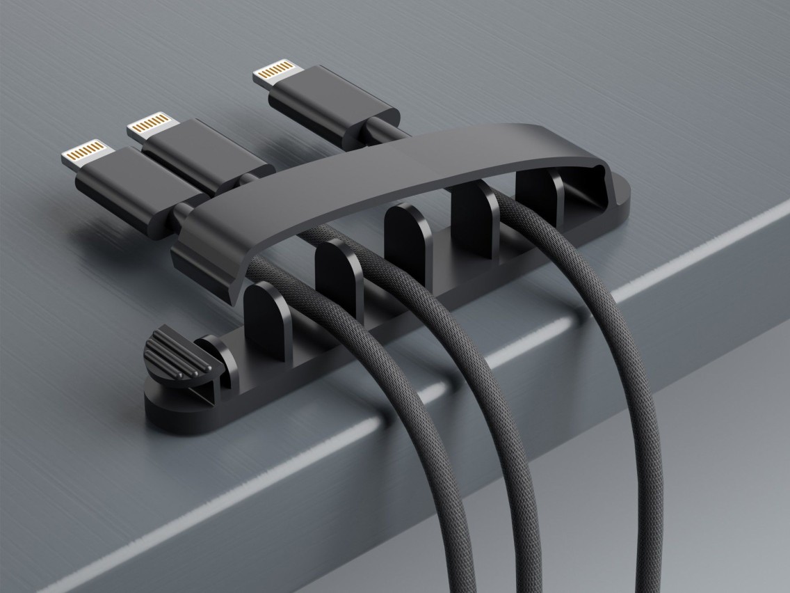 Techancy cable holder, TZ6291, pack of 3, easy to open and close for cable storage, black.