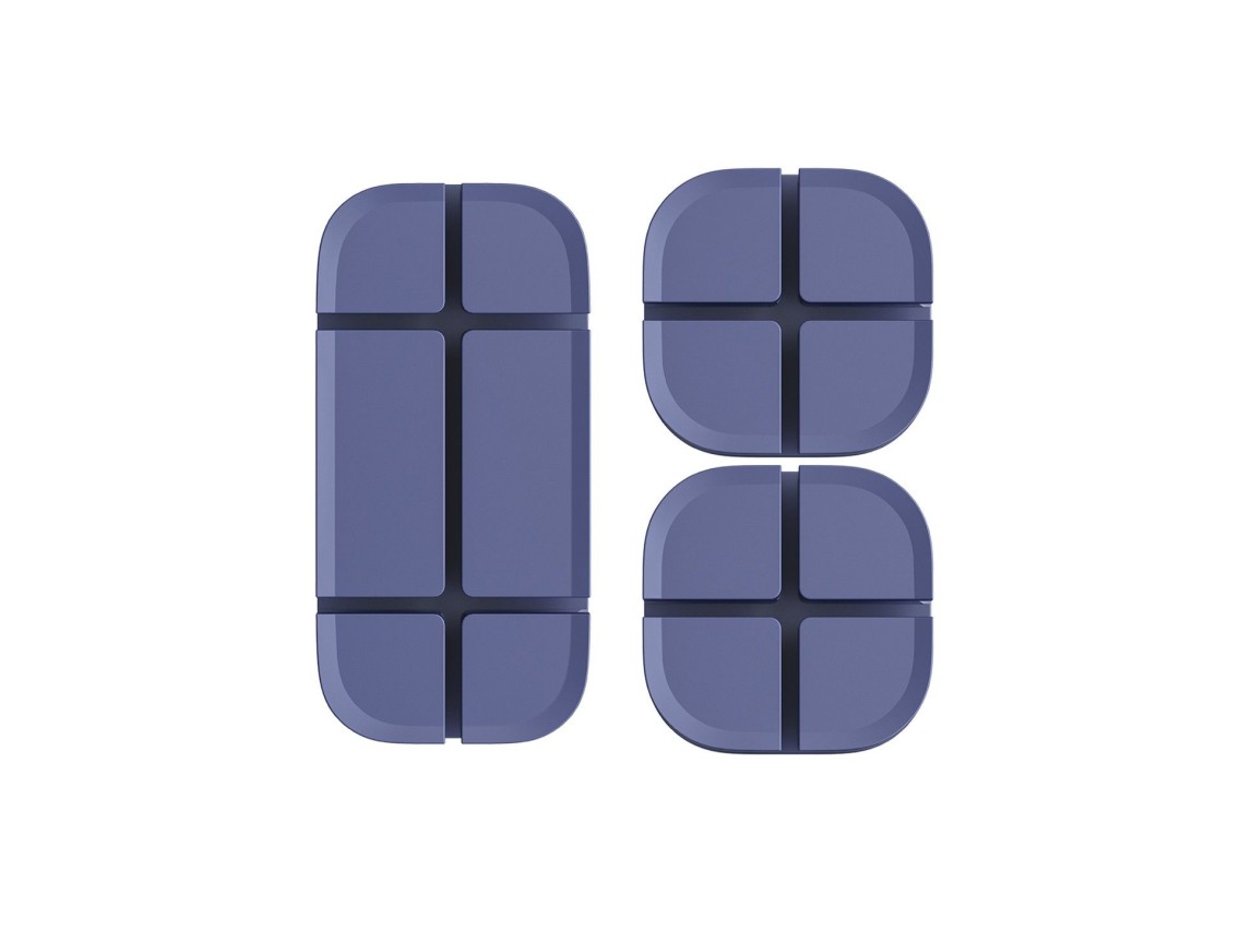Techancy cable organizer, TZ6290, pack of 3, organizes cables neatly to keep your desk tidy, blue.