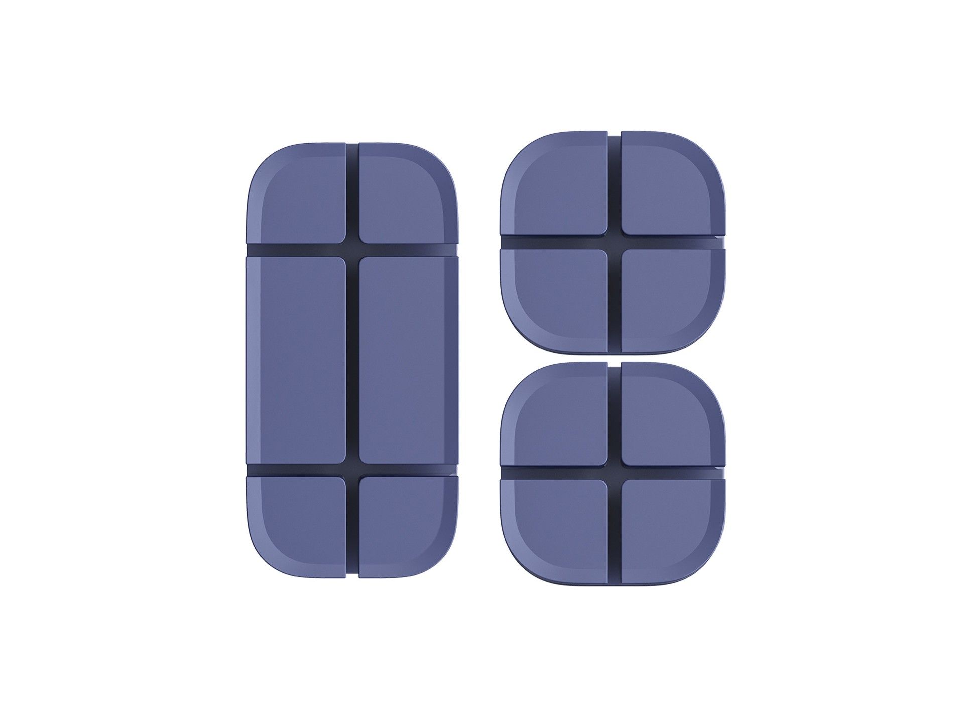 Techancy cable organizer, TZ6290, pack of 3, organizes cables neatly to keep your desk tidy, blue.