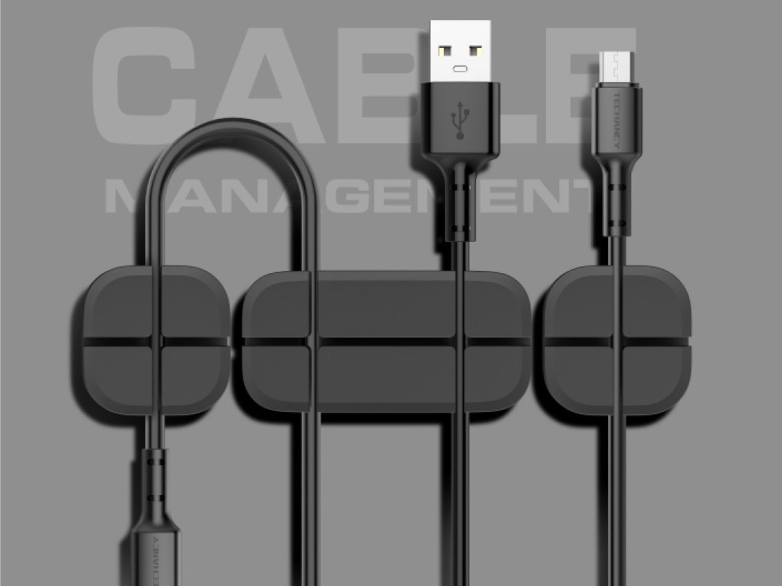 Organizador de cables Techancy, TZ6290, paquete de 3, mantiene los cables organizados para mantener 