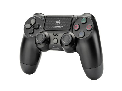 Controlador de jogos com fio USB Techancy para PS4 + PC, TX1704, com joystick duplo com feedback vib Controlador de jogos com fio USB Techancy para PS4 + PC, TX1704, com joystick duplo com feedback vib