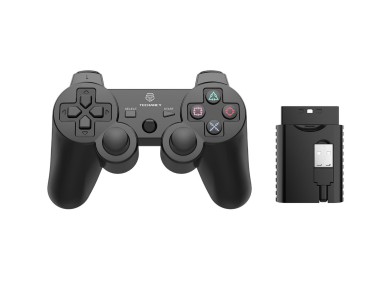 Techancy 6-in-1 Wireless Gaming Controller, Built-in Battery, 2.4G Wireless Connection, TX1703, Comp