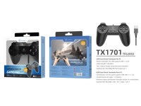 Mando para juegos de PC con cable Techancy TX1701 y vibraci�n, color negro