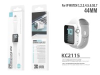 Techancy KC2115 Silicone Watch Band with Screen Protector, Compatible with Apple Watch 44mm, White Techancy KC2115 Silicone Watch Band with Screen Protector, Compatible with Apple Watch 44mm, White