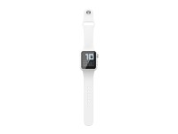 Techancy KC2115 Silicone Watch Band with Screen Protector, Compatible with Apple Watch 38mm, White