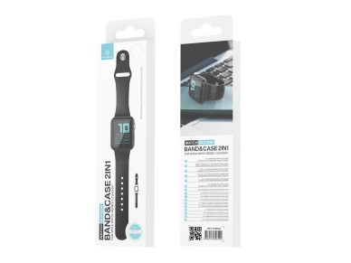 Techancy KC2115 Silicone Watch Band with Screen Protector, Compatible with Apple Watch 42mm, Black Techancy KC2115 Silicone Watch Band with Screen Protector, Compatible with Apple Watch 42mm, Black