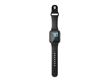 Techancy KC2115 Silicone Watch Band with Screen Protector, Compatible with Apple Watch 42mm, Black Techancy KC2115 Silicone Watch Band with Screen Protector, Compatible with Apple Watch 42mm, Black